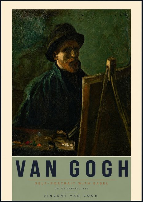 Van Gogh Self-portrait with Easel II No4 - Juliste