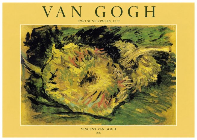 Van Gogh Two Sunflowers, Cut No1 - Juliste