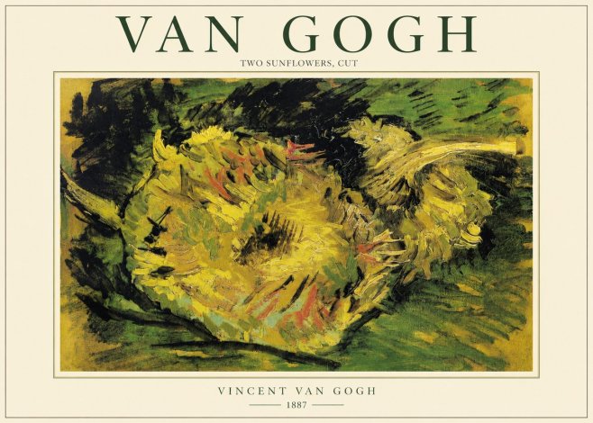 Van Gogh Two Sunflowers, Cut No2 - Juliste
