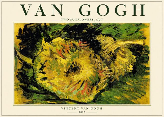 Van Gogh Two Sunflowers, Cut No5 - Juliste