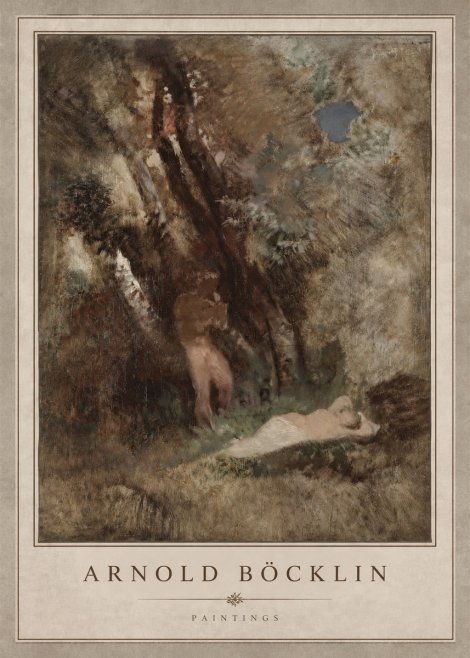 Arnold Böcklin Pan Frightening a Nymph No3 - Juliste