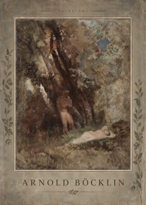 Arnold Böcklin Pan Frightening a Nymph No5 - Juliste