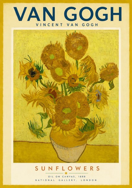 Van Gogh Sunflowers III No4 - Juliste