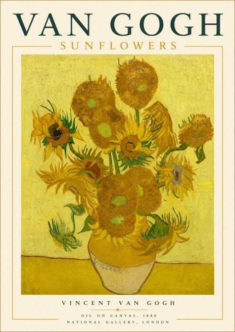 Van Gogh Sunflowers III No5 - Juliste