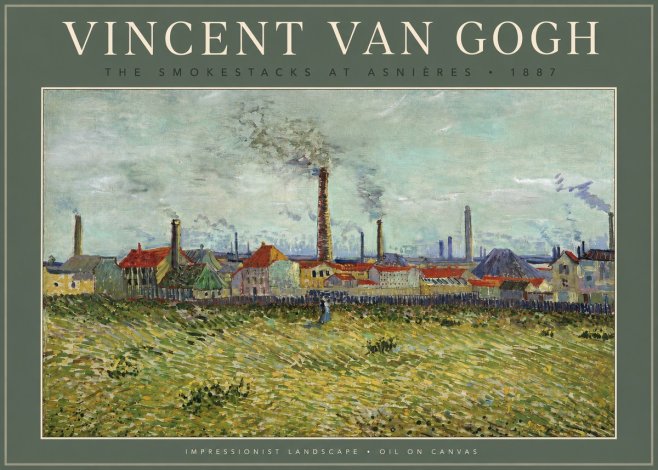 Van Gogh The Smokestacks at Asnières No2 - Juliste