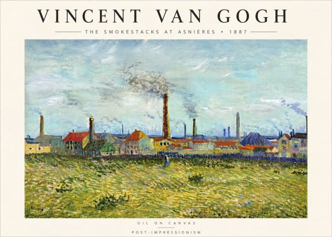 Van Gogh The Smokestacks at Asnières No6 - Juliste