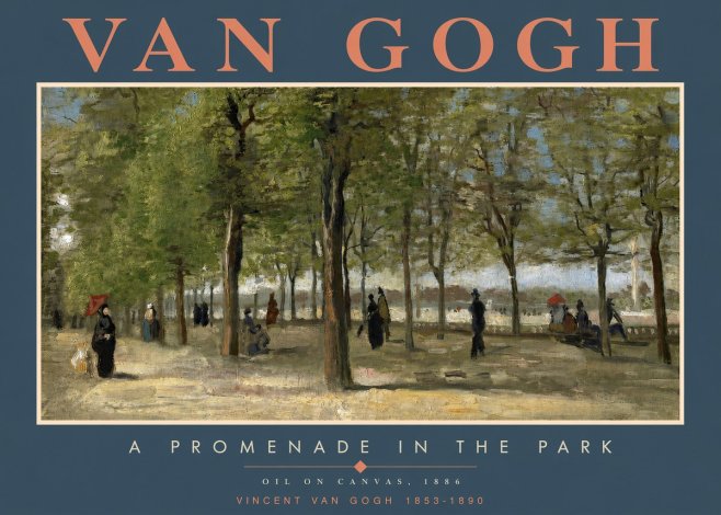 Van Gogh A Promenade in the Park No2 - Juliste