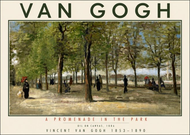 Van Gogh A Promenade in the Park No4 - Juliste