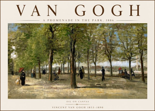 Van Gogh A Promenade in the Park No6 - Juliste