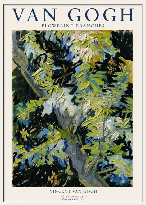 Van Gogh Flowering Branches No3 - Juliste