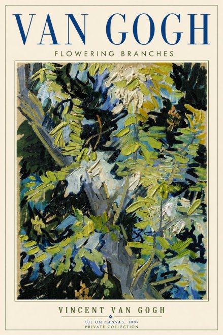 Van Gogh Flowering Branches No4 - Juliste