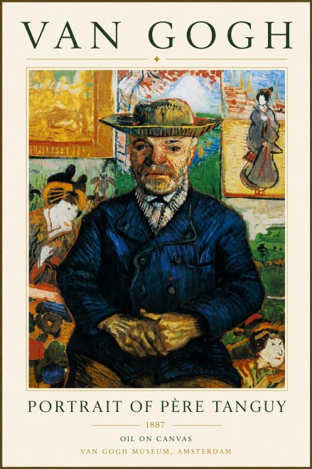 Van Gogh Portrait of Père Tanguy II No4 - Juliste