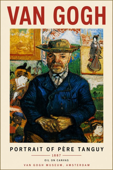 Van Gogh Portrait of Père Tanguy II No6 - Juliste