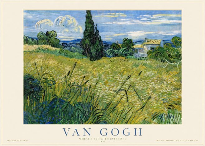 Van Gogh Wheat Field with Cypresses No1 - Juliste