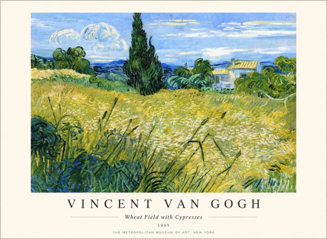 Van Gogh Wheat Field with Cypresses No2 - Juliste