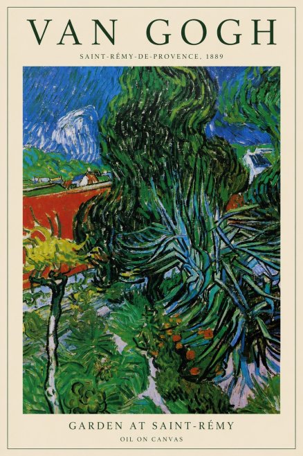 Van Gogh Garden at Saint-rémy No1 - Juliste