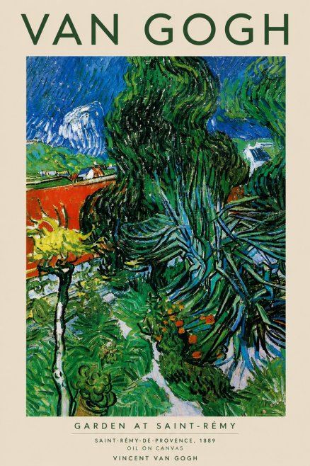 Van Gogh Garden at Saint-rémy No3 - Juliste