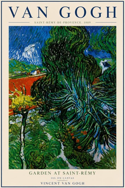 Van Gogh Garden at Saint-rémy No6 - Juliste