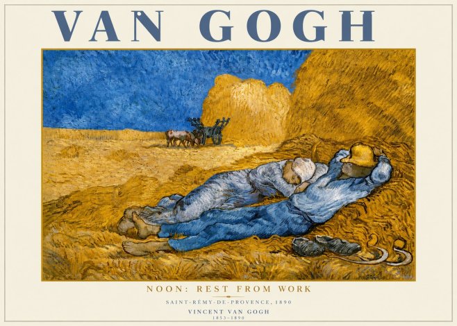 Van Gogh Noon: Rest from Work No4 - Juliste
