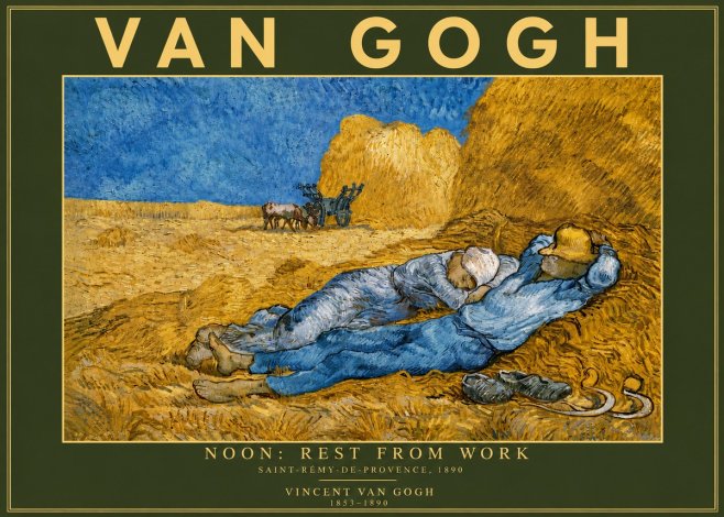 Van Gogh Noon: Rest from Work No5 - Juliste