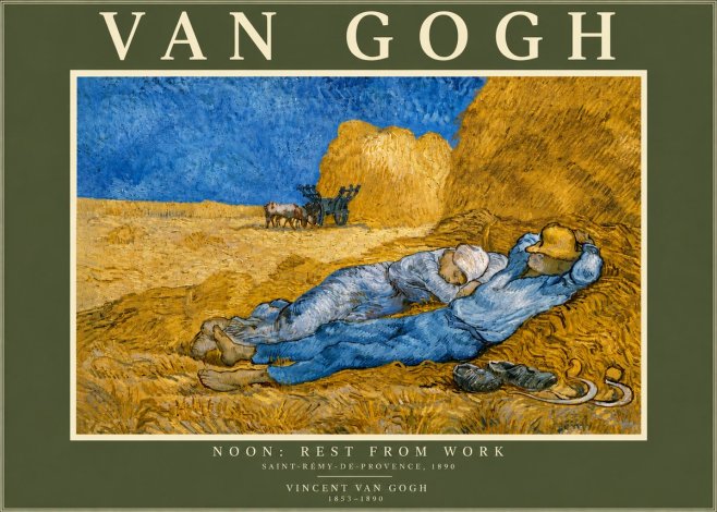 Van Gogh Noon: Rest from Work No6 - Juliste
