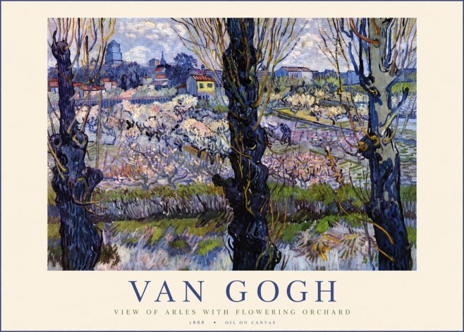 Van Gogh View of Arles with Flowering Orchard No1 - Juliste