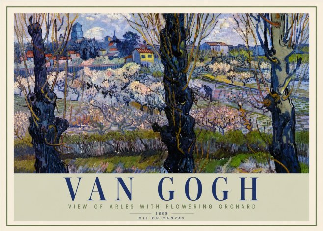 Van Gogh View of Arles with Flowering Orchard No2 - Juliste