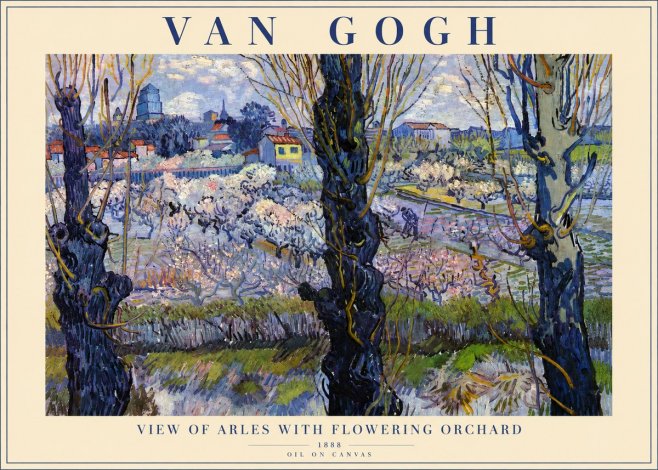 Van Gogh View of Arles with Flowering Orchard No3 - Juliste