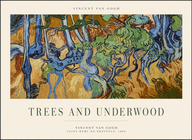 Van Gogh Trees and Underwood No1 - Juliste