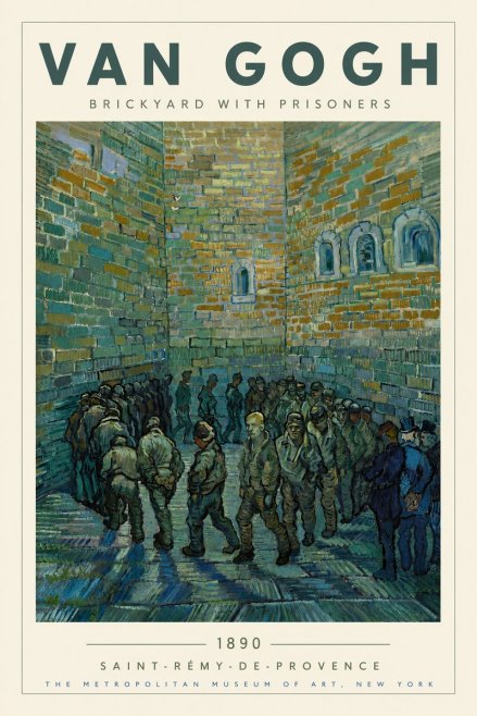 Van Gogh Brickyard with Prisoners No3 - Juliste