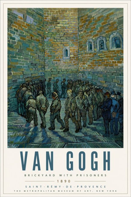 Van Gogh Brickyard with Prisoners No4 - Juliste