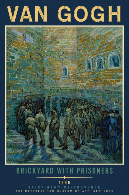 Van Gogh Brickyard with Prisoners No5 - Juliste