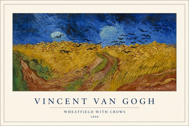 Van Gogh Wheatfield with Crows No1 - Juliste