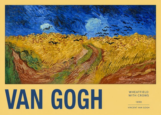 Van Gogh Wheatfield with Crows No2 - Juliste