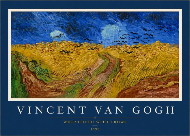 Van Gogh Wheatfield with Crows No3 - Juliste