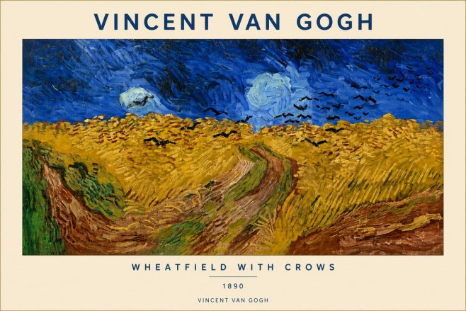 Van Gogh Wheatfield with Crows No5 - Juliste
