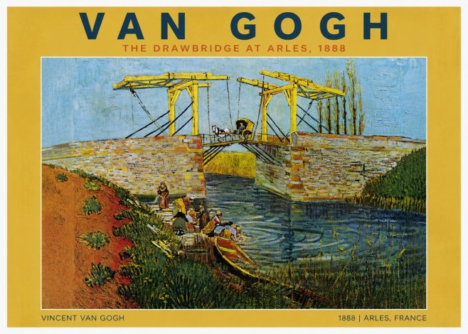 Van Gogh The Drawbridge at Arles III No2 - Juliste