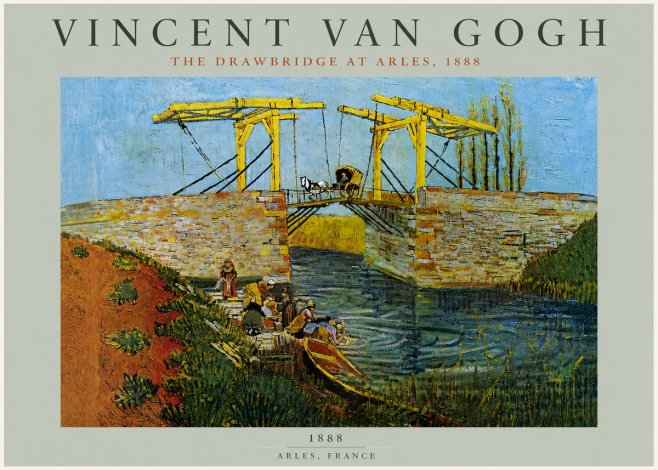 Van Gogh The Drawbridge at Arles III No6 - Juliste