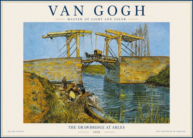 Van Gogh The Drawbridge at Arles IV No2 - Juliste