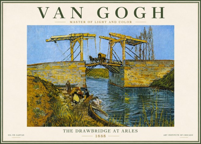 Van Gogh The Drawbridge at Arles IV No6 - Juliste
