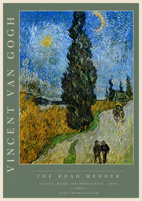 Van Gogh The Road Mender II No4 - Juliste