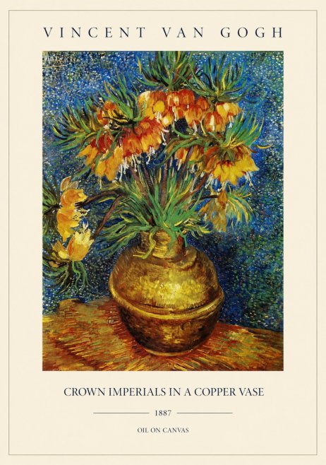 Van Gogh Crown Imperials in a Copper Vase No1 - Juliste