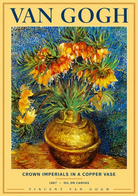 Van Gogh Crown Imperials in a Copper Vase No2 - Juliste