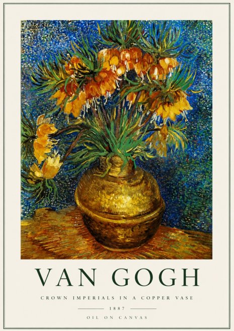 Van Gogh Crown Imperials in a Copper Vase No3 - Juliste