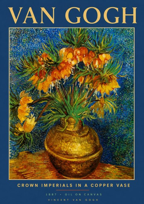 Van Gogh Crown Imperials in a Copper Vase No4 - Juliste