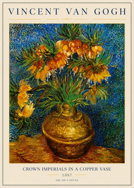 Van Gogh Crown Imperials in a Copper Vase No6 - Juliste