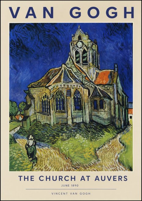 Van Gogh The Church at Auvers II No2 - Juliste