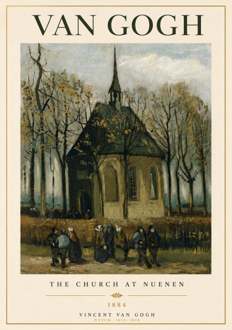 Van Gogh The Church at Nuenen No6 - Juliste