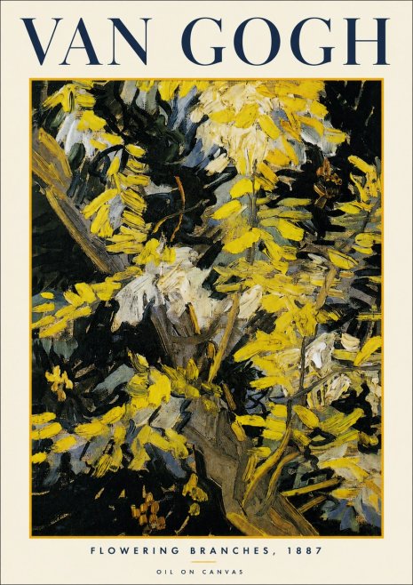Van Gogh Flowering Branches, 1887 No3 - Juliste