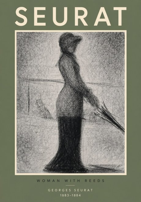 Seurat Woman with Reeds No2 - Juliste